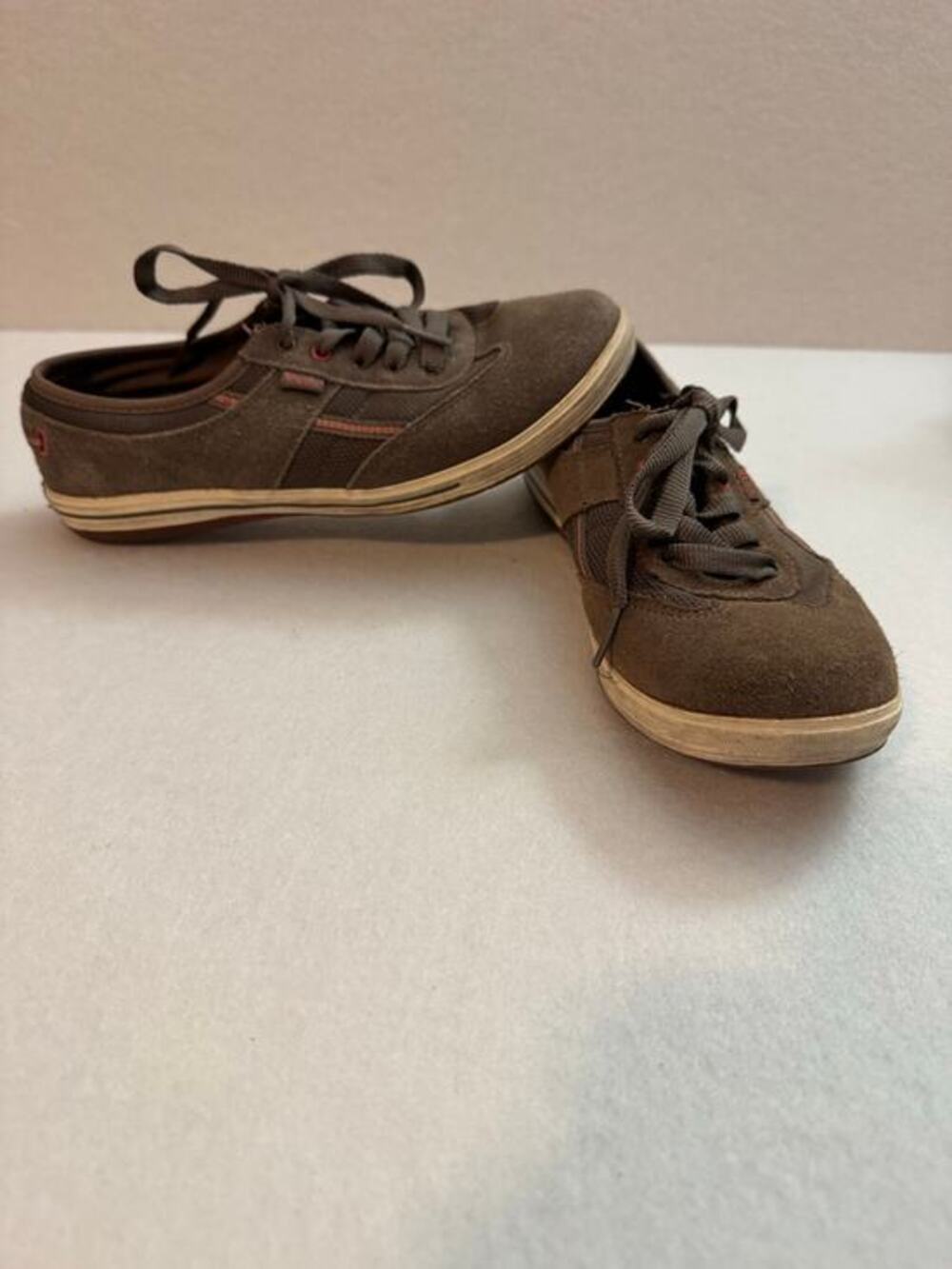 Keds Women's Craze T-Toe Ortholite Sneakers Brown Leather Suede Pink 6.5 EU37